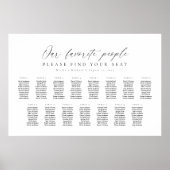 15 Tafels Ons favoriete zitplaatsindelingplan voor Poster (Voorkant)