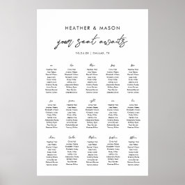 15 Tafels uw plaats wordt verwacht bruiloft zitpla Poster