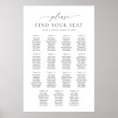 15 Tafels Vind uw Zitplaatskaart Poster (Voorkant)