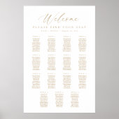 15 Tafels Welkom Zitplaats Chart Poster (Voorkant)