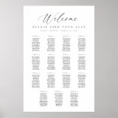 15 Tafels Welkom Zitplaats Chart Poster (Voorkant)