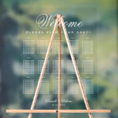 15 Tafels Wit Minimalistisch Bruiloft Zitkaarten Acryl Bord (Neutraal)