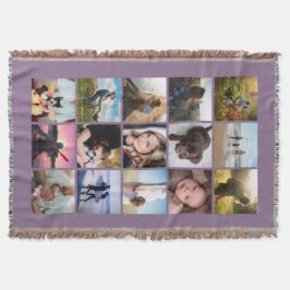 15 Vierkante Foto Collage Aandenken Lavendel Deken