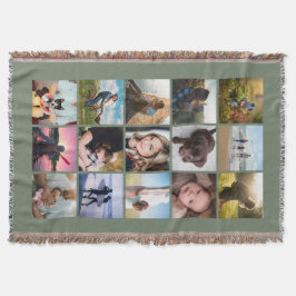 15 Vierkante Foto Collage Aandenken Salie Deken