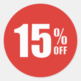 15% vijftien procent KORTING Sale Sticker