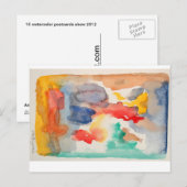 15 watercolor postcards show 2012 briefkaart (Voorkant / Achterkant)