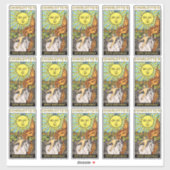 15 x 30e Verjaardag Zon Tarot Kaart Naam & Foto Sticker (Vel)