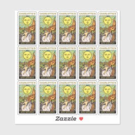 15 x 30e Verjaardag Zon Tarot Kaart Naam & Foto Sticker