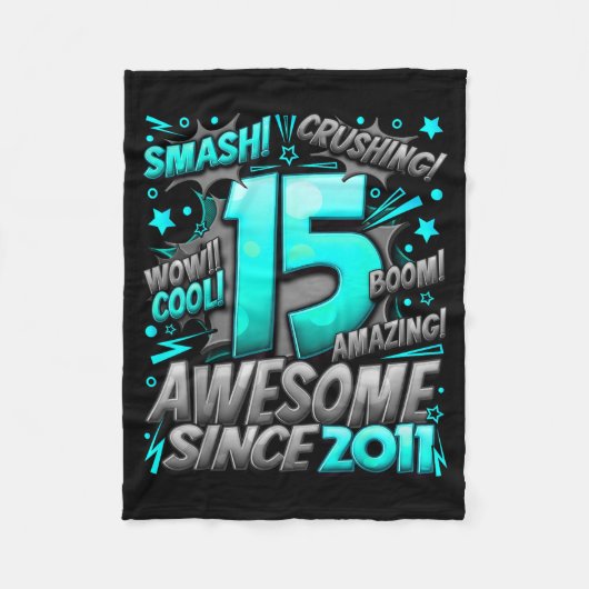 15 Year Old For Boys 15th Birthday Boy 15 Year Old Fleece Deken (Voorkant)
