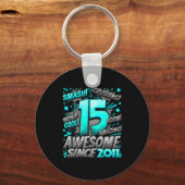 15 Year Old For Boys 15th Birthday Boy 15 Year Old Sleutelhanger (Voorkant)