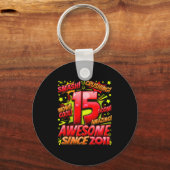 15 Year Old For Boys 15th Birthday Boy 15 Year Old Sleutelhanger (Voorkant)