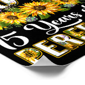 15 Year Old November 2010 Sunflower 15th Birthday Poster (Hoek)