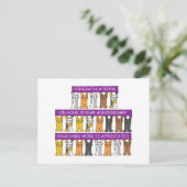 15 Year Work Anniversary Congratulations Cute Cats Briefkaart (Staand voorkant)
