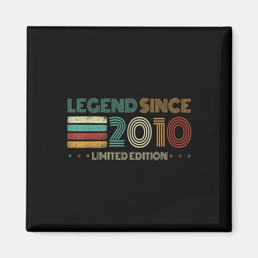 15 Years Old Legend Since 2010 15th Birthday  Magneet (Voorkant)