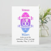 15de trouwdag traditioneel kristallen huwelijksjub kaart (Staand voorkant)