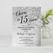 15de trouwdag zilver kaart (Staand voorkant)