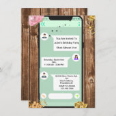 15e 18e 14e 11e 20e 21e mobiele telefoon Verjaarda Kaart (Voorkant / Achterkant)