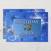 15e Abstracte lichten op uitnodiging van de feestd (Voorkant / Achterkant)