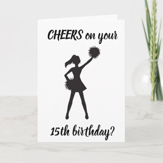 **15e BIRTHDAY** CHEERT VOOR U!!! Kaart (Voorkant)