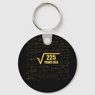 15e Birthday Square Root van 255 15 jaar oud Sleutelhanger