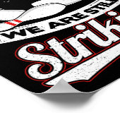 15e bruiloft Jubileum Bowling Striking 15 jaar Poster (Hoek)