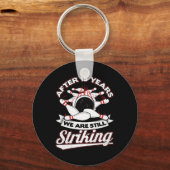 15e bruiloft Jubileum Bowling Striking 15 jaar Sleutelhanger (Voorkant)