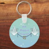 15e bruiloft Jubileum Gifts Sleutelhanger (Voorkant)