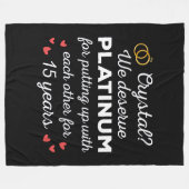 15e bruiloft Jubileum I - Crystal Funny Couple Fleece Deken (Voorkant (Horizontaal))