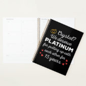 15e bruiloft Jubileum I - Crystal Funny Couple Planner (Display)
