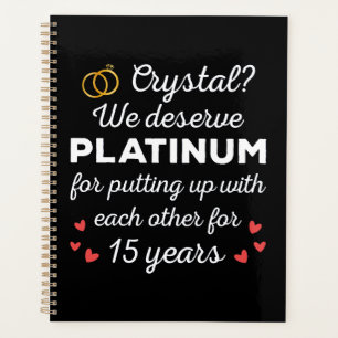 15e bruiloft Jubileum I - Crystal Funny Couple Planner