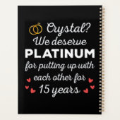 15e bruiloft Jubileum I - Crystal Funny Couple Planner (Achterkant)