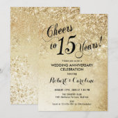15e bruiloft Jubileum Kaart (Voorkant / Achterkant)