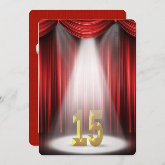 15e bruiloft Jubileum Partij Kaart (Voorkant / Achterkant)