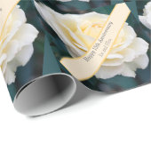 15e bruiloft Jubileum, Roos Cadeaupapier (Rol Hoek)