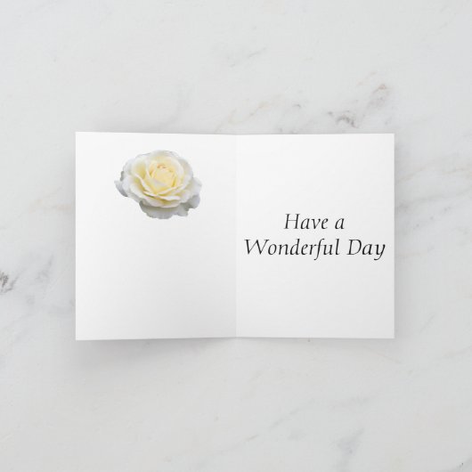 15e bruiloft Jubileum, Roos Kaart (Binnen)