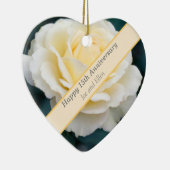 15e bruiloft Jubileum, Roos Keramisch Ornament (Rechts)