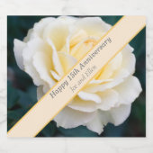 15e bruiloft Jubileum, Roos Sparkling Wijnetiket (Enkel label)