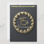 15e bruiloft Jubileum uitnodigingskaart Aankondiging (Voorkant)