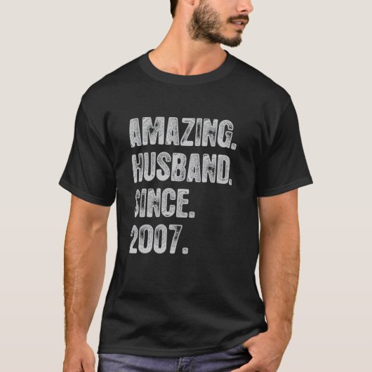 15e bruiloft Jubileum voor zijn geweldige man S T-shirt (Voorkant)