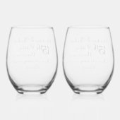 15e Crystal Wedding Jubileum Handtekening Wijnglas Zonder Voet (Achterkant)