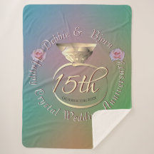 15e Crystal Wedding Jubileum Sherpa Blanket