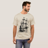 15e eeuw Galleon T-shirt (Voorkant volledig)