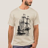 15e eeuw Galleon T-shirt (Voorkant)