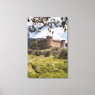 15e eeuw kasteel van de hertog van Alburquerque Canvas Afdruk