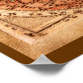 15e eeuw oude Wereldkaart art. Poster (Hoek)