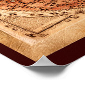 15e eeuw oude Wereldkaart art. Poster (Hoek)