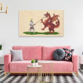 15e eeuw Saint George en de Draak Canvas Afdruk (Insitu (Woonkamer))