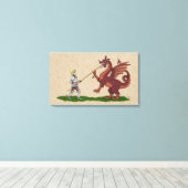 15e eeuw Saint George en de Draak Canvas Afdruk (Insitu (Houten vloer))