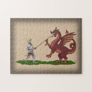 15e eeuw Saint George en de Draak Legpuzzel