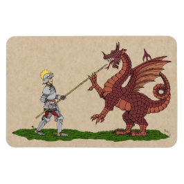 15e eeuw Saint George en de Draak Magneet
